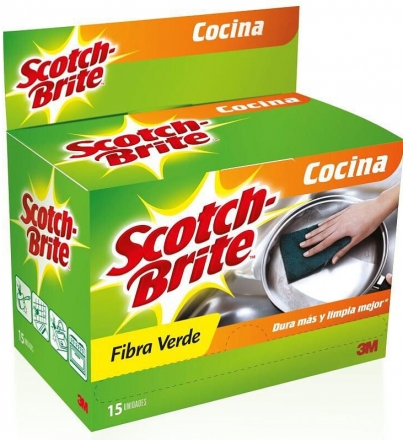 Scotch Brite Esponja Verde Original x 15 Und